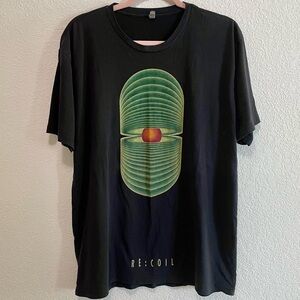Gramatik Re:Coil Black T-Shirt with trippy design